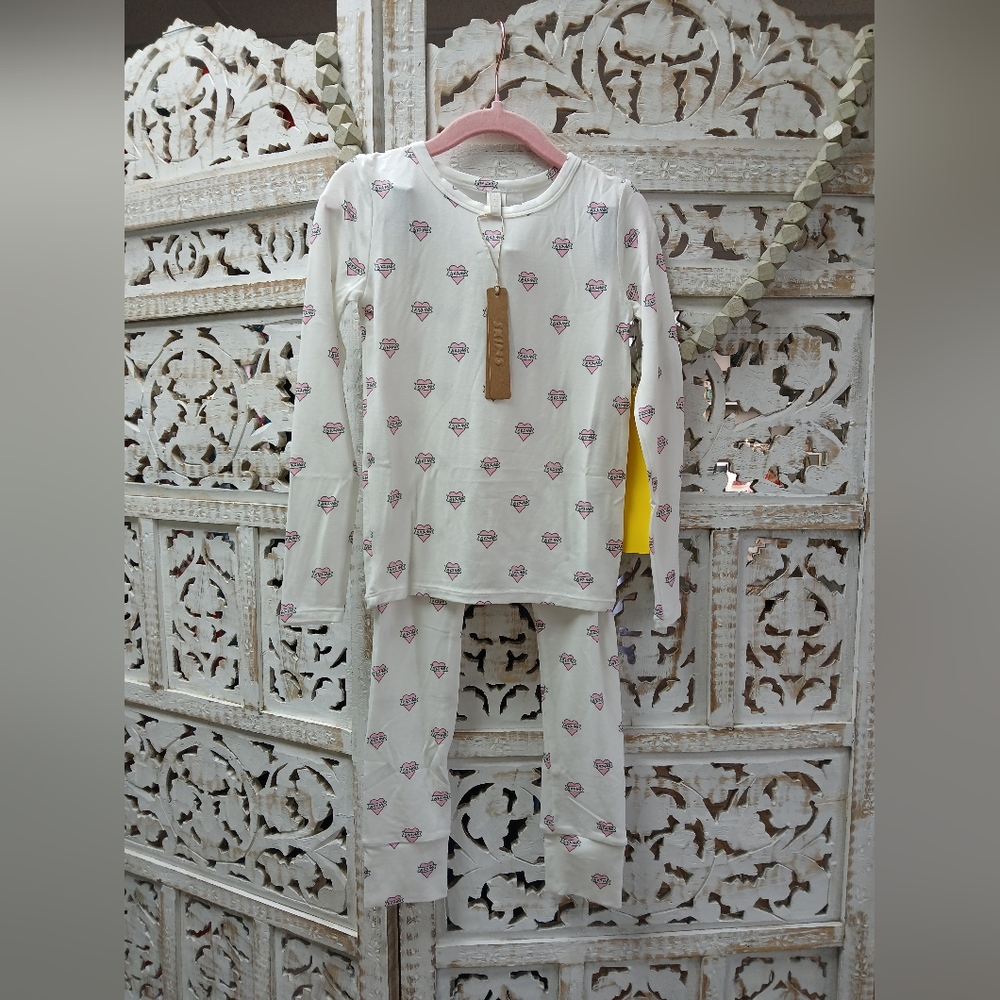 Cozy Kids Pajamas with Heart Print